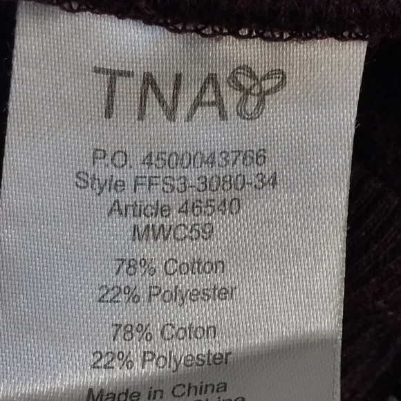 TNA ARITZIA FULL ZIP HOODIE WINE BURGUNDY EMBROIDERED LOGO SIZE M - Picture 11 of 15